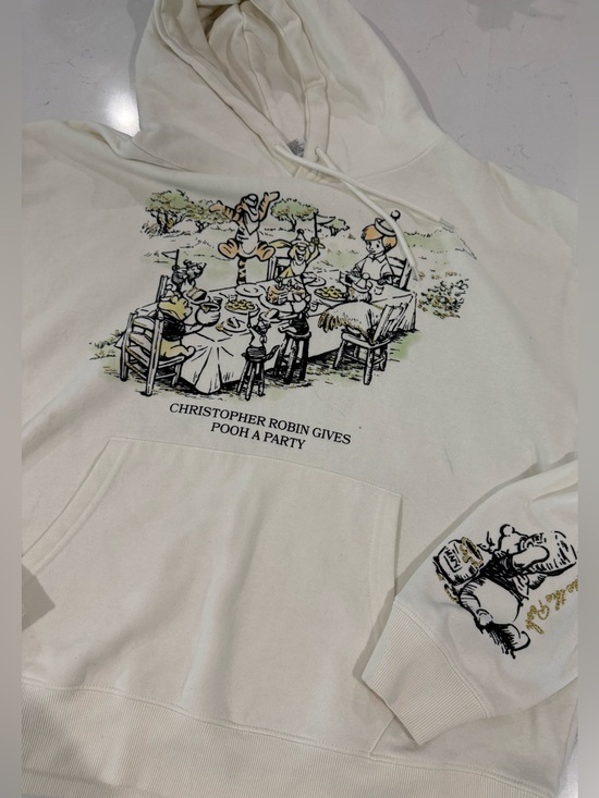 Disney Tops - XXL Disney Womens Cream Christopher Robin Pooh Pullover Hoodie Plus Size 2X Top